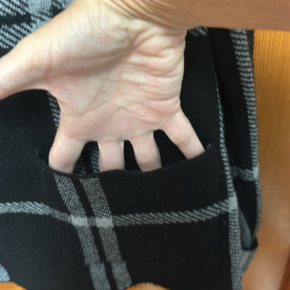Rain Black & gray open front sweater with cuffed sleeves and 2 open pockets L - Picture 3 of 6
